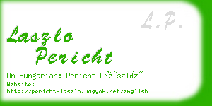 laszlo pericht business card